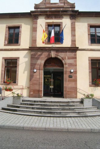 escalier + mobilier + bordures + caniveaux granit Gris Bleu des Vosges